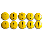 10 Magnetbuttons Ausrufezeichen ø 2,5cm