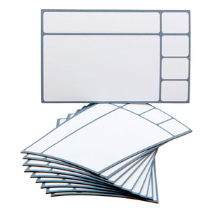 10 magnetische Karten 9,5 x 6cm in 6 verschiedenen Farben