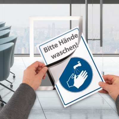 GRAFBURG® A4 (beidseitig) Inforahmen mit Magnetverschluss - beidseitig nutzbar