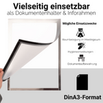 2 x GRAFBURG® A3 (beidseitig) Inforahmen mit Magnetverschluss - beidseitig nutzbar