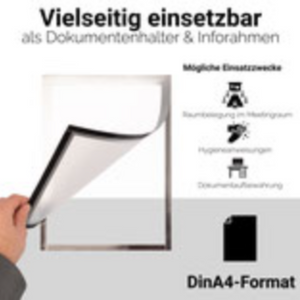 GRAFBURG® A4 (beidseitig) Inforahmen mit Magnetverschluss - beidseitig nutzbar