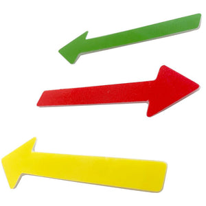GRAFBURG®  Bunte Magnet-Pfeile - 30 Stück - 6 cm lang - Farben: rot - gelb - grün