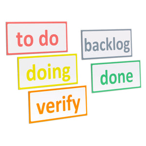 5 magnetische Scrum Karten