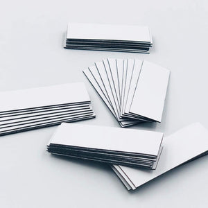 50 weiße beschreibbare Magnetstreifen 60 x 20mm # beschreibbar # abwaschbar # wiederverwendbar