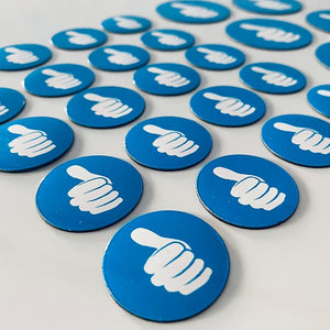 25 Daumen Magnete/Wertungssymbol Daumen (20 kleine ø 3cm und 5 große ø 5cm) z.B. Fuer Praesentationen, Schulungen, Projektarbeit, Unterricht..