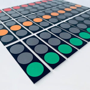 SMILEYBOARD - Ampel-Magnete - 30 Stück - 6 x 2cm