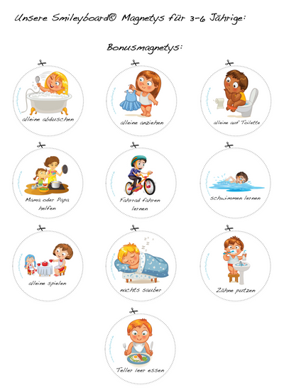 Smileyboard Schablonen mit detaillierter Anleitung