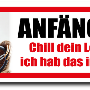 Fahranfänger Magnet Schild (20 x 8 cm) – Lustiges Auto-Magnetschild mit Spruch & witzigem Motiv – Alternative zu Aufkleber – Geschenk zum Führerschein (Jungs)