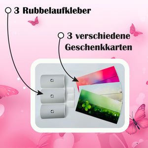 GRAFBURG® - Geschenkkarten Set mit Rubbelaufkleber zum selbst gestalten - Scratch Karte - einzigartiges Geschenk für verschiedene Anlässe mit Überraschungseffekt