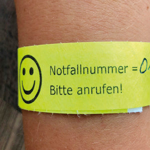 10 NOTFALLARMBÄNDER / SOS ARMBÄNDER FÜR KINDER