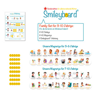 SMILEYBOARD® FAMILY-SET (PERFEKT FÜR ALLE DIE BEREITS EIN WHITEBOARD HABEN) -> SONDEREDITION FÜR ALLEINERZIEHENDE MÜTTER