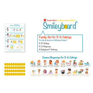 SMILEYBOARD® FAMILY-SET (PERFEKT FÜR ALLE DIE BEREITS EIN WHITEBOARD HABEN) -> SONDEREDITION FÜR ALLEINERZIEHENDE MÜTTER